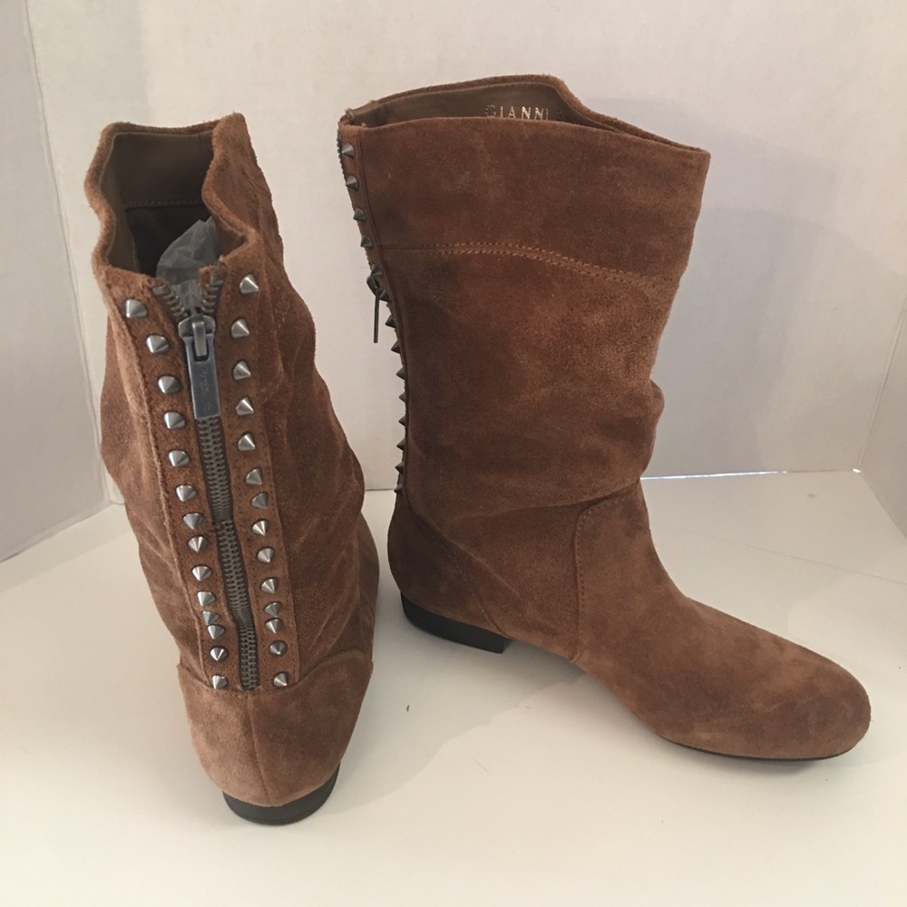 Gianni Bini Studded suede ankle boots